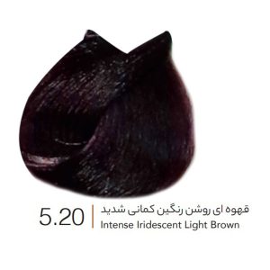 رنگ مو قهوه ای روشن رنگین کمانی شدید وینکور VINCOR شماره 5.20