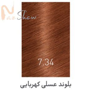 رنگ موی بلوند عسلی کهربایی کیت زی فام شماره 7.34