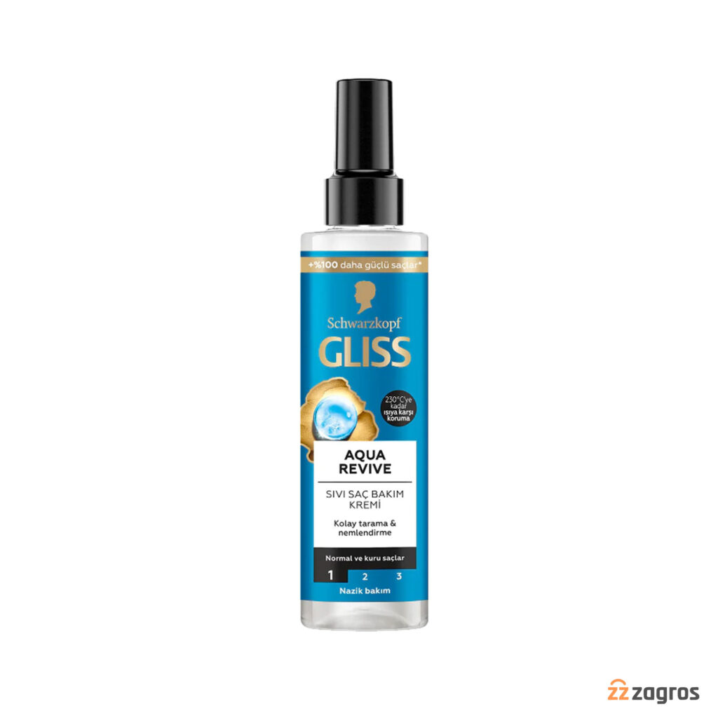 اسپری مو دوفاز موهای معمولی و خشک مدل Aqua Revive گلیس
