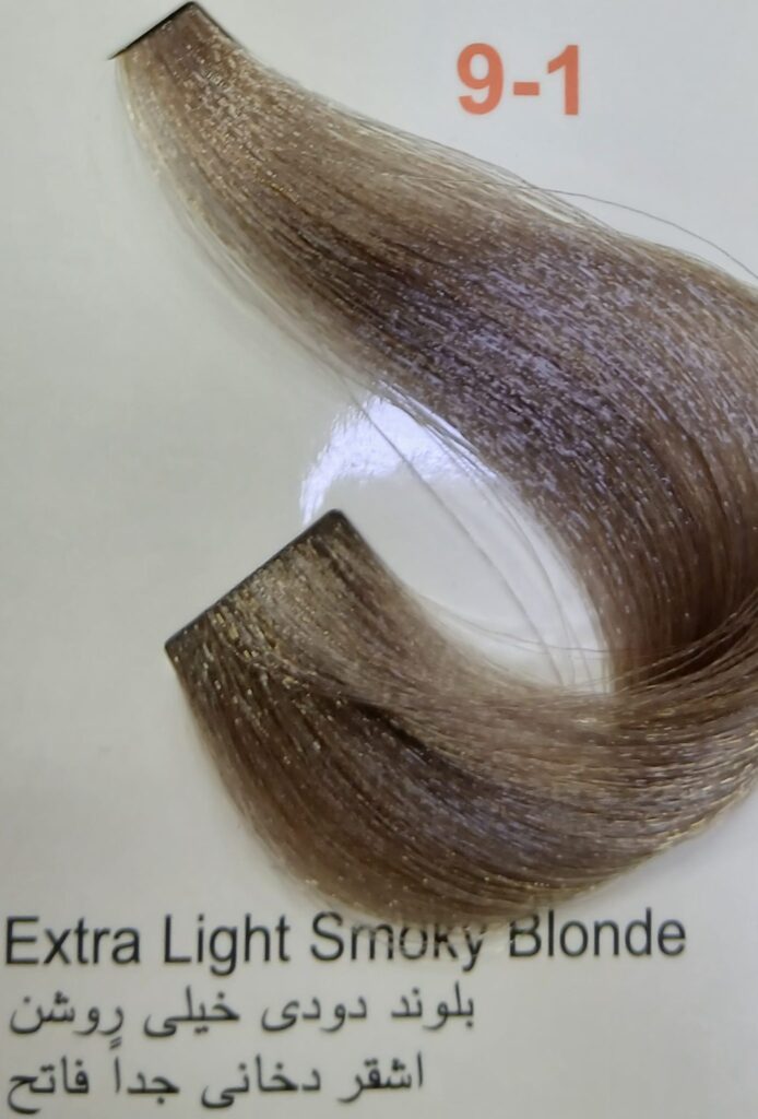 رنگ موی شماره9/1 بلوند دودی خیلی روشن پیگو