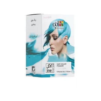 پودر دکلره آبی فیروزه ای 50 میل گلباران