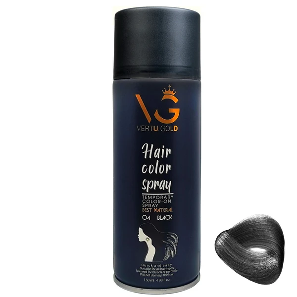 اسپری رنگ موی موقت مشکی ورتوگلد
